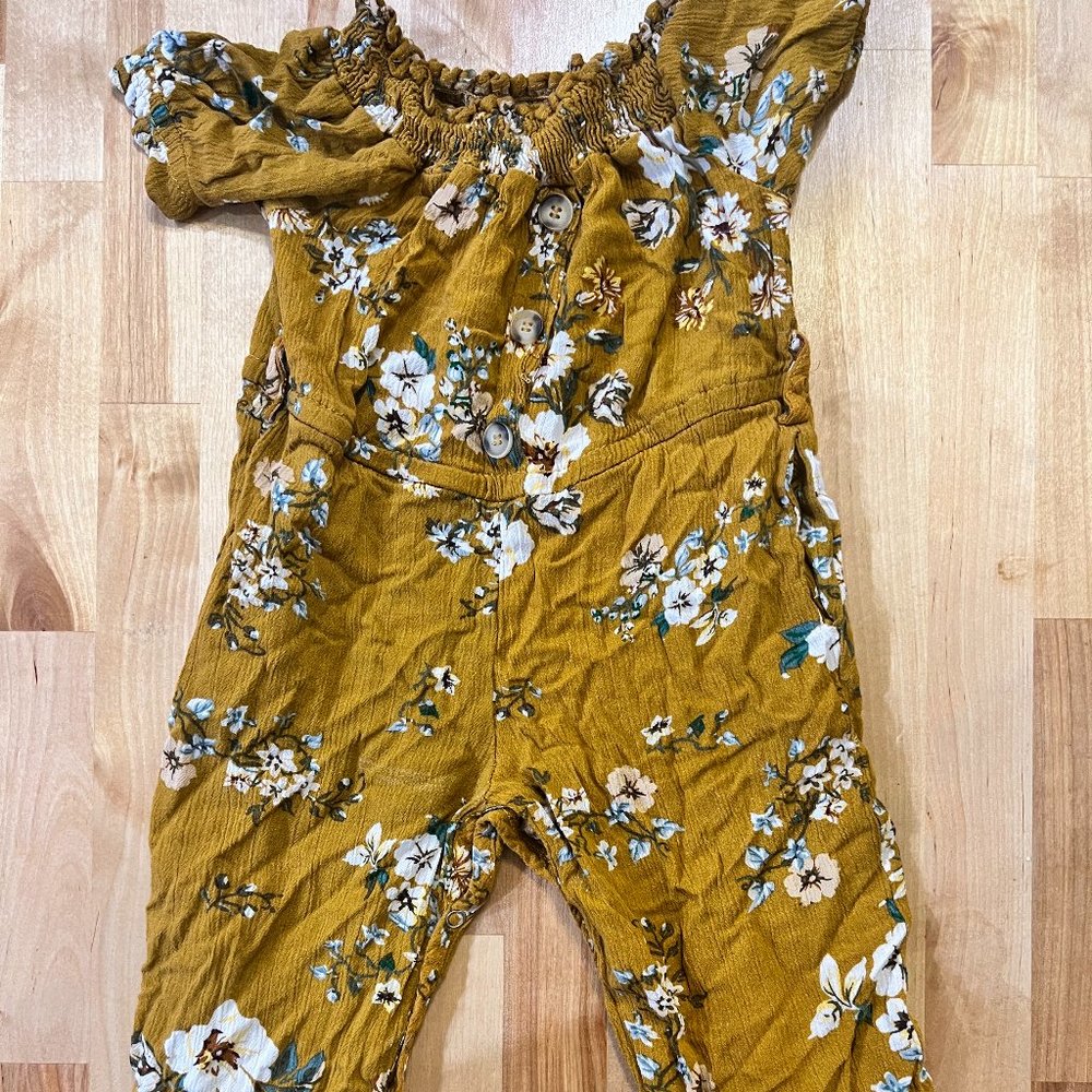 Mustard Floral Romper